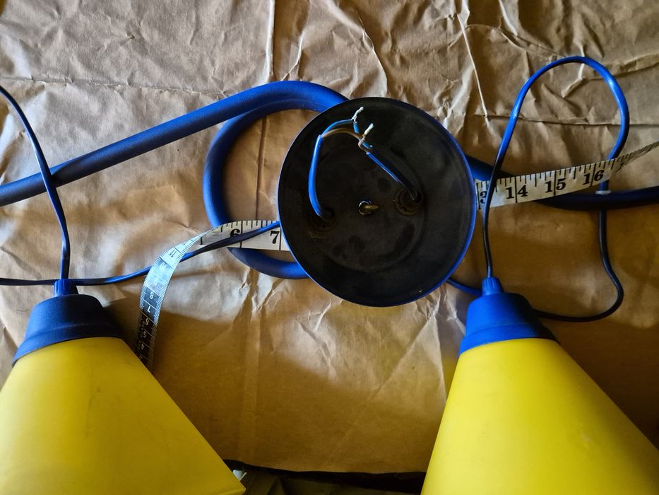 Lampa Żyrandol prawdopodobnie firmy Genowefa Witkowo długość ~65cm