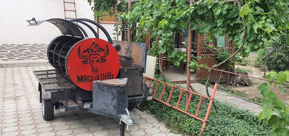 Гриль-бочка. Смокер. Барбекю. Мангал. Прицеп на колесах: 80 000 грн ...