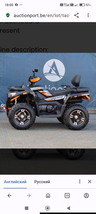 Квадроцикл  TAO Engine TGA 300F-01