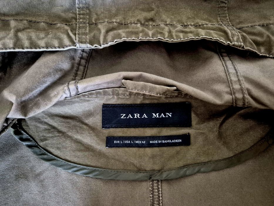Чоловіче пальто Zara, розмір 42, L колір хакі