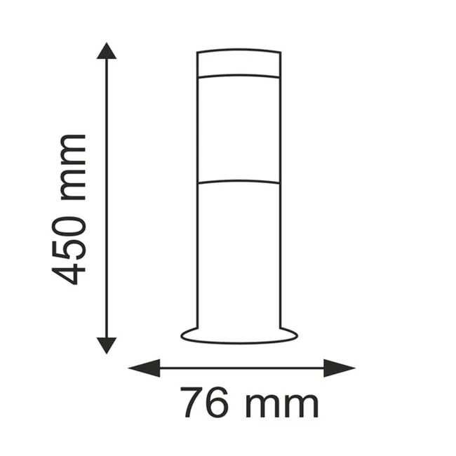Lampa ogrodowa stojąca LOS / LIVIA IP44 srebrna E27 POLUX 45cm