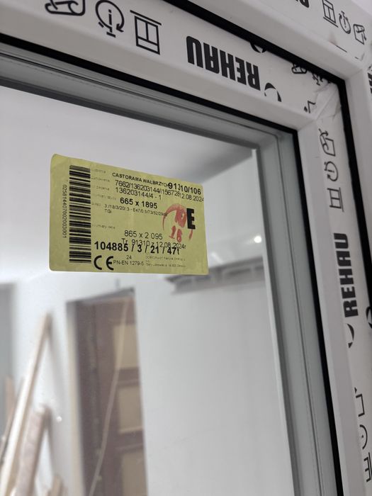 Okno pcv 86cm / 209 cm nowe balkonowe