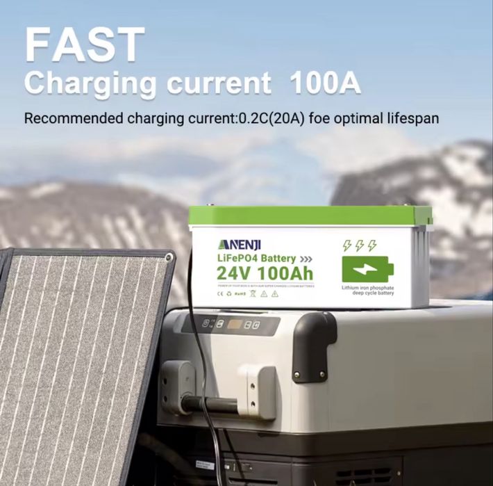 Аккумуляторна батарея Anenji 24V 100Ah LifePo4 з Bluetooth