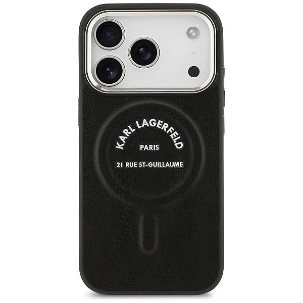 Etui Karl Lagerfeld Karl RSG Logo MagSafe do iPhone 17 Pro - czarne