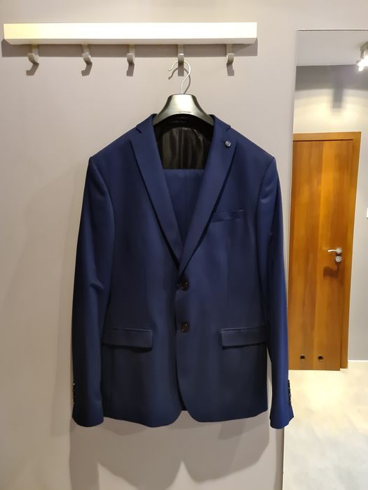 Garnitur granatowy slim fit ZARA
