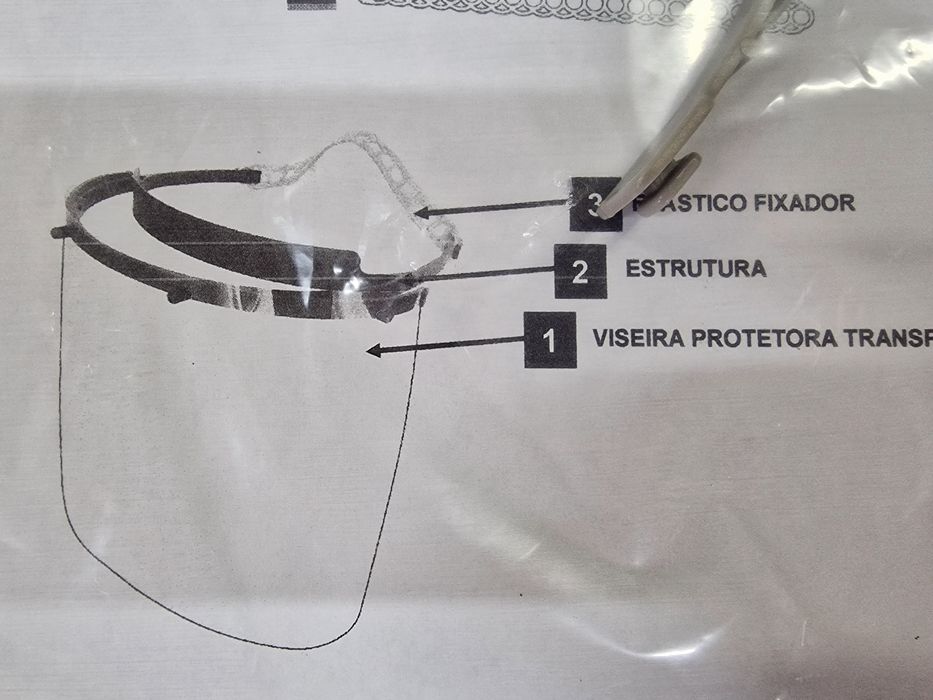 Viseira de proteção (tipo covid)