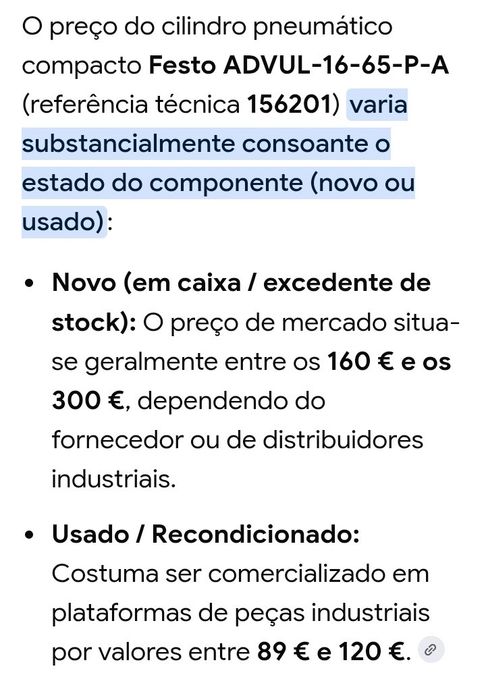 Cilindro pneumático FESTO NOVO
