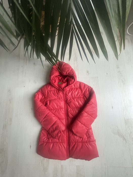 Kurtka puchowa eko płaszcz Benetton 146 cm 10/13 lat plaszczyk