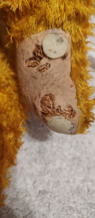 Wielki  Piękny Miś trociniak  87 cm ,bardzo stary,z Niemiec.