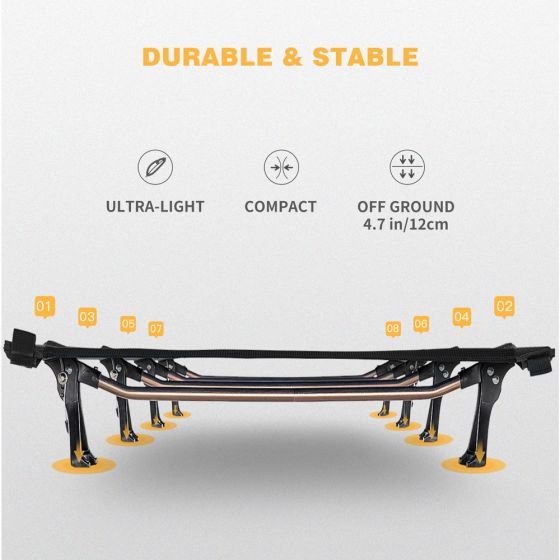 Składany leżak kempingowy king camp ultralight - czarny