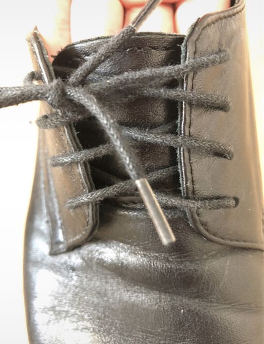 Męskie czarne eleganckie buty do garnituru skórzane Pawo r. 41