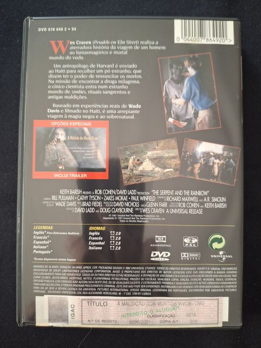 DVD A Maldição dos mortos vivos.