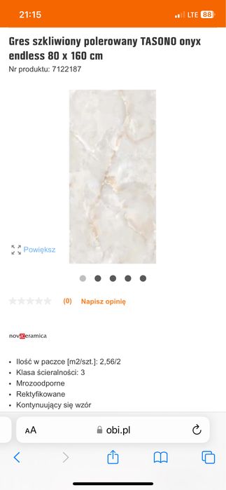 Płytki marmur obi beżowe