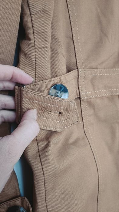 Męski płaszcz krótki beżowy jesień wiosna