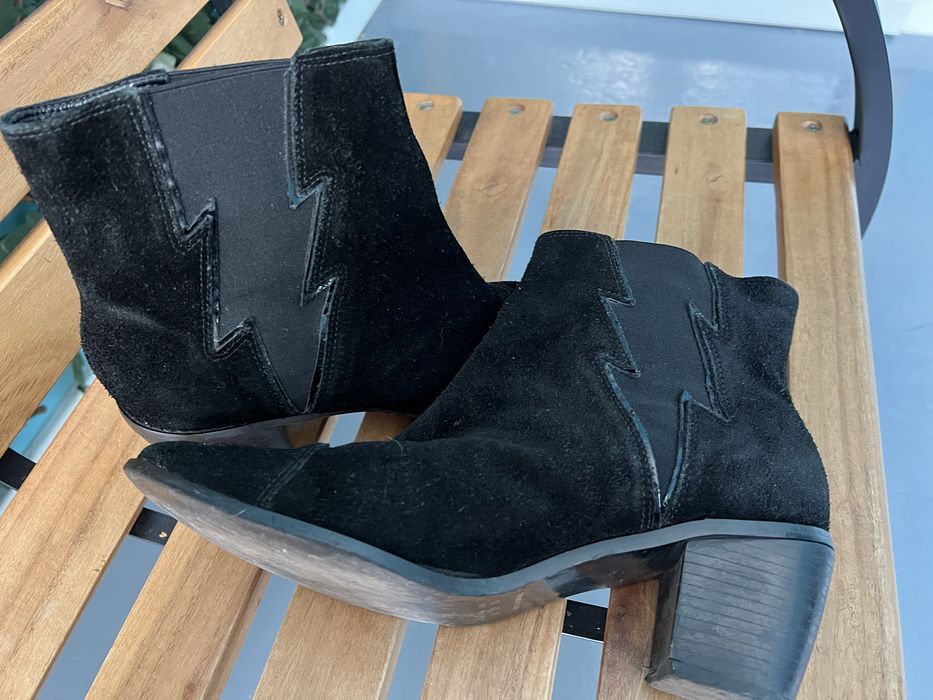 Botas Cowboy camurça pretas 41