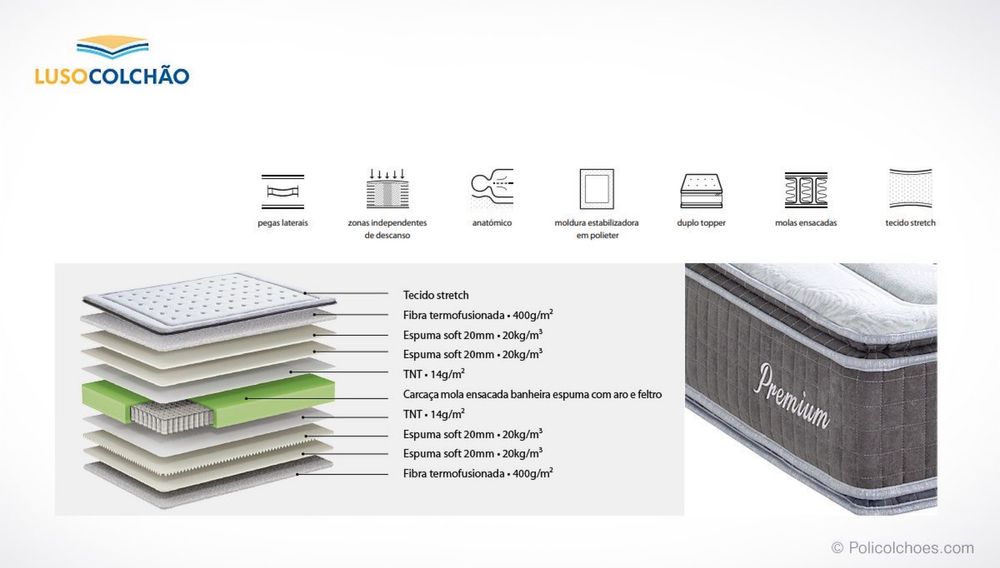 Cama 160x200 com estrado e colchao