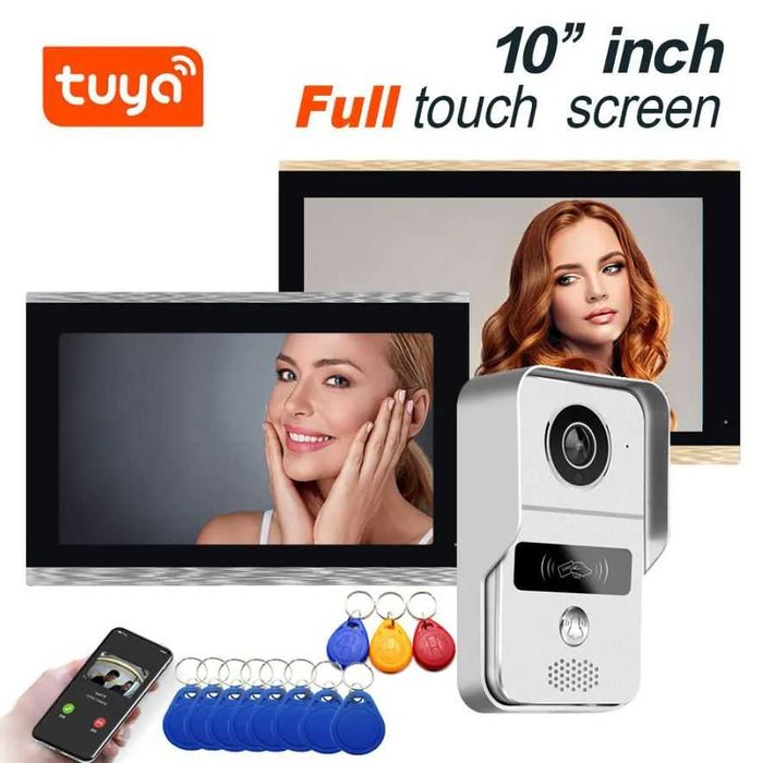 Домофон 10-дюймовий екран . Комплект Tuya Smart с поддержкой WI-FI