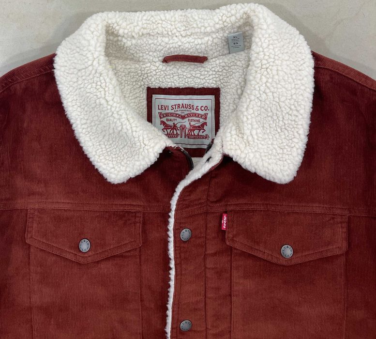 Куртка на шерпі LEVI'S (USA) rust р.S,M,L,XL (Нова!ЛЮКС!Оригінал!SALE)