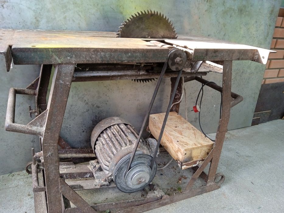 Циркулярка з фуганком мотор 3 кВт запуск кнопкою