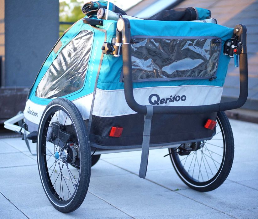 Przyczepka rowerowa Qeridoo Sportrex 2 (2 dzieci) - bardzo dobry stan