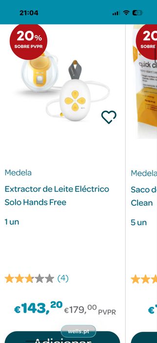 Extrator de leite medela