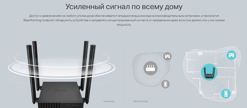 Новый Wi-FI Роутер, Репитер 5ГГц TP-Link Archer C54 AC1200
