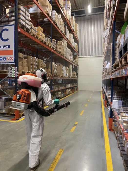 Dezynfekcja ANTYWIRUSOWA Ozonowanie SZYBKIE TERMINY 24H Mieszkań, Hal