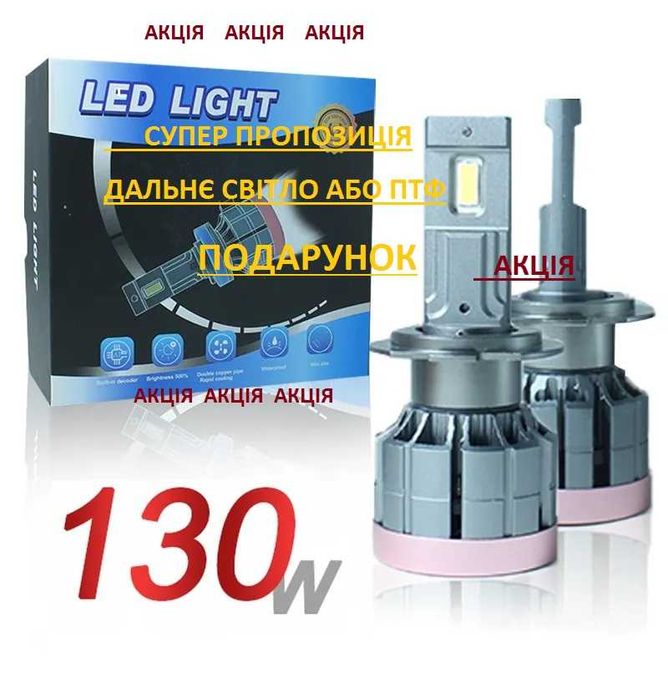 Светодиодные автоламы лед F5D led Ф5Д, 34 000 Лм, 130 вт.