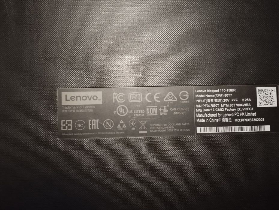 Lenovo IdeaPad 110-15IBR 80Т7 (б/у)
