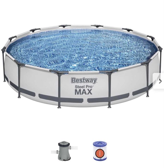 Piscina de superfície com bomba de agua