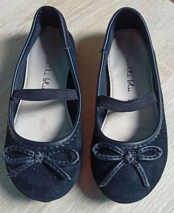 Baleriny r.27 Nelli Blu zamszowe czarne klasyczne