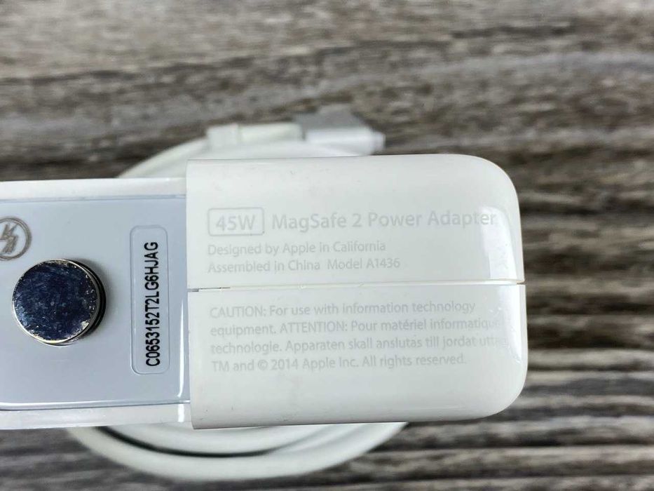 Блок живлення Apple MagSafe 2 A1436 45W 14.85V 3.05A ОРИГІНАЛ