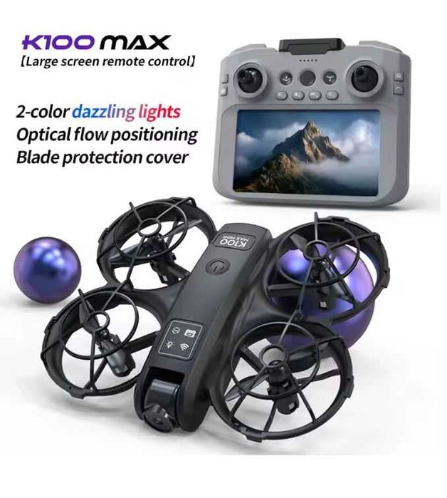 Dron K100 MAX pilot z ekranem + bateria gratis.