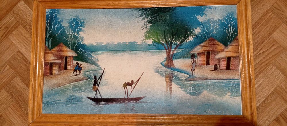 Картина нарисованная песком !!!