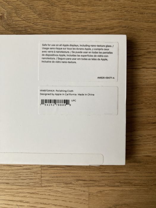 Нова оригінальна серветка для дисплею Apple Polishing Cloth (MM6F3)