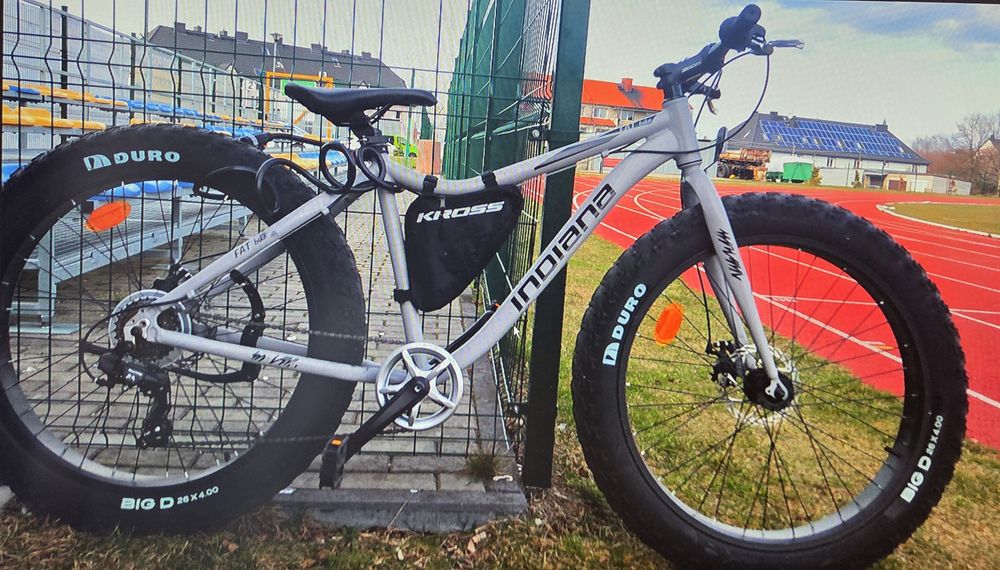 Rower górski MTB INDIANA Fat Bike M18 26 cali męski Szary