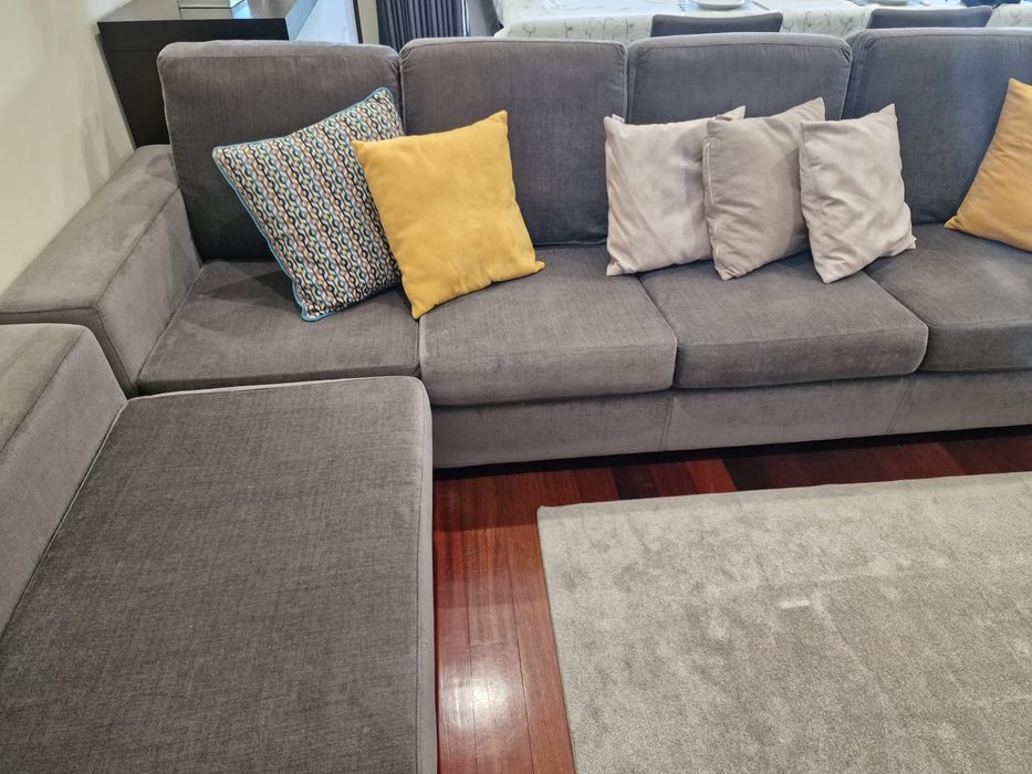 Sofá Cinza 3,4m com Chaise
