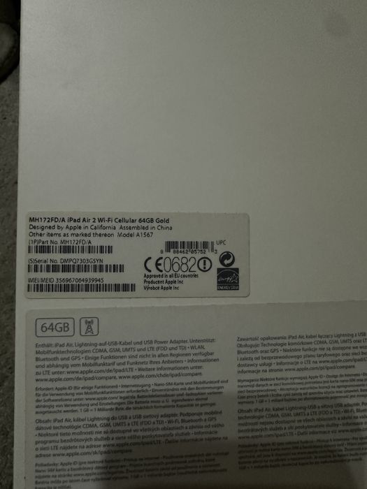 Ipad air 2 wifi cellular 64gb ТОРГ