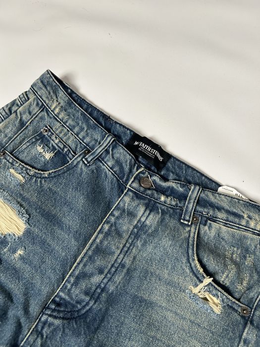 no faith studios jeans джинсы широкие архив рваные vetements