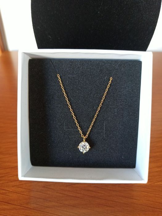 Colar de prata com pedra moissanite 1CT