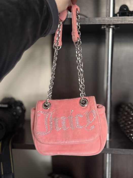 Juicy couture бархатна рожева сумочка