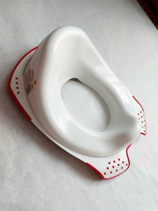 Nakladka na sedes toalete dla dziecka kremowa czerwona