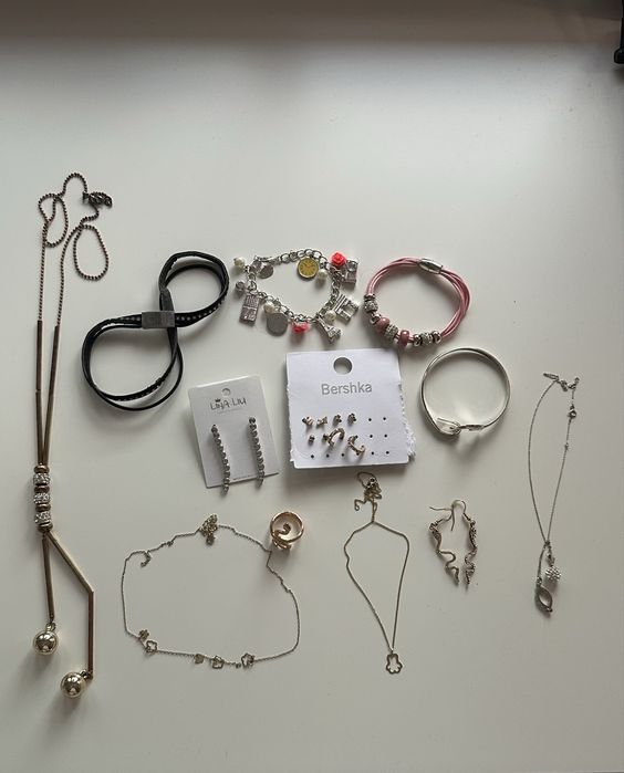 Zestaw biżuterii złota srebrna, biżuteria złota