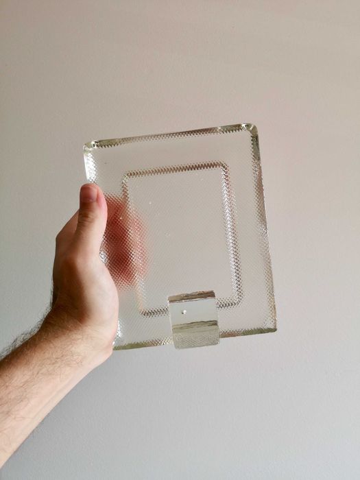 Passe-partout Sueco em vidro pesado e grosso – vintage / Art Deco