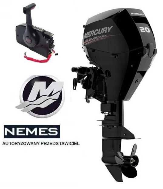 Silnik zaburtowy Mercury F20 E EFI (krótki 15") ele. rozruch, OD RĘKI