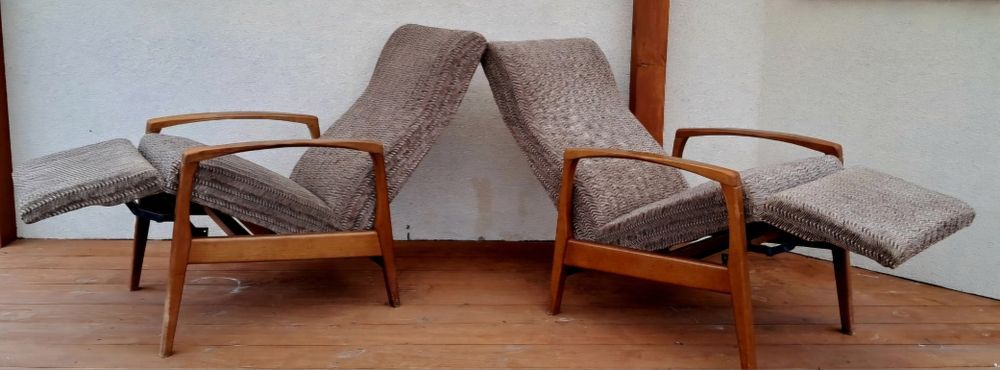 fotel rozkładany fotel duński fotel retro fotel vintage