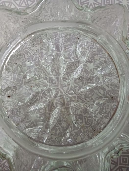 Tulipa de teto em cristal lapidado

- Acabament