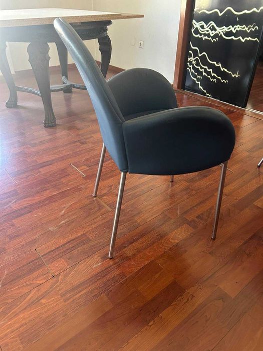 Conjunto de 6 Cadeiras em napele azul