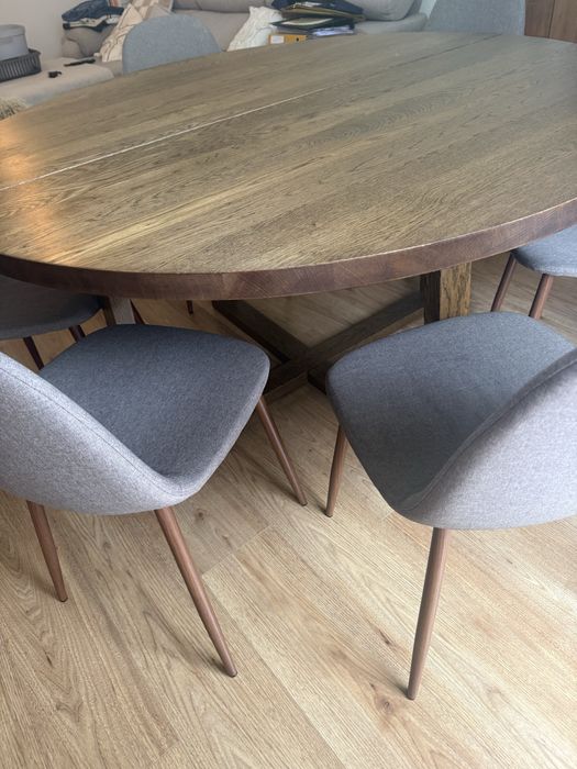 Mesa de jantar stockolm redonda com 6 cadeiras