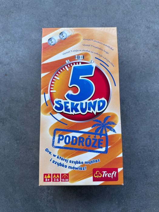 Gra towarzyska dla dzieci i dorosłych Trefl 5 sekund Podróże
